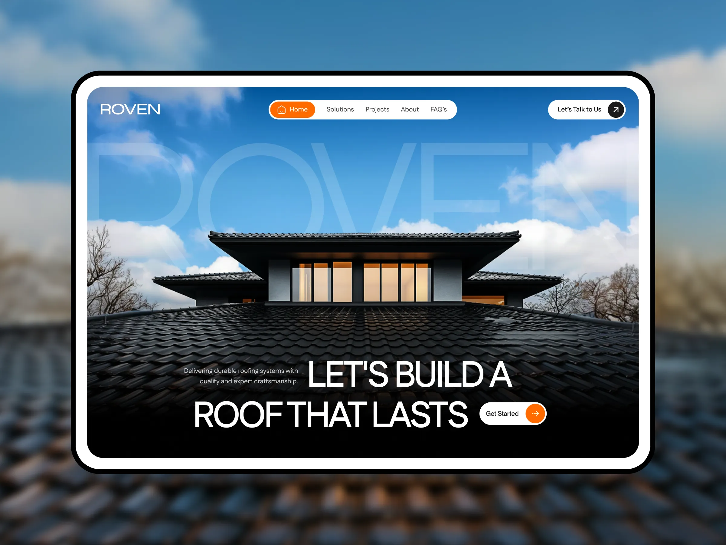 Roofing Contractors website design by PrimeBuild